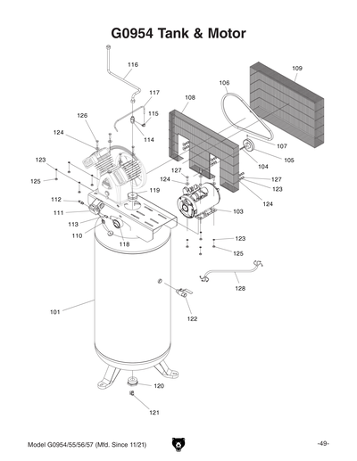 Part Diagram for G0955