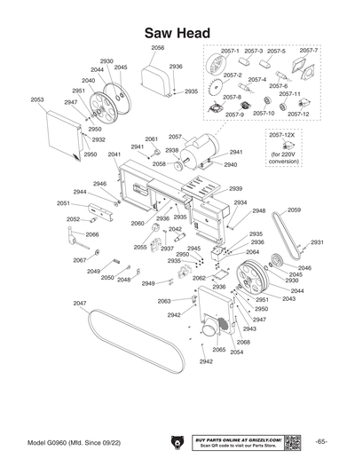Part Diagram for G0960