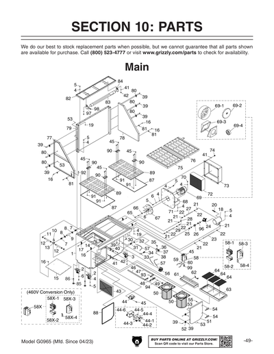 Part Diagram for G0965