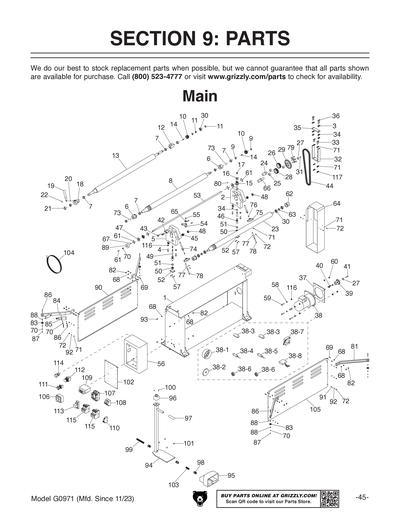 Part Diagram for G0971