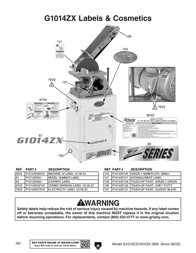 Part Diagram for G1014Z