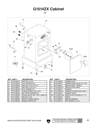 Parts for G1014ZX 6