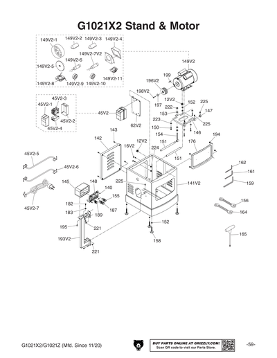 Parts for G1021Z 15