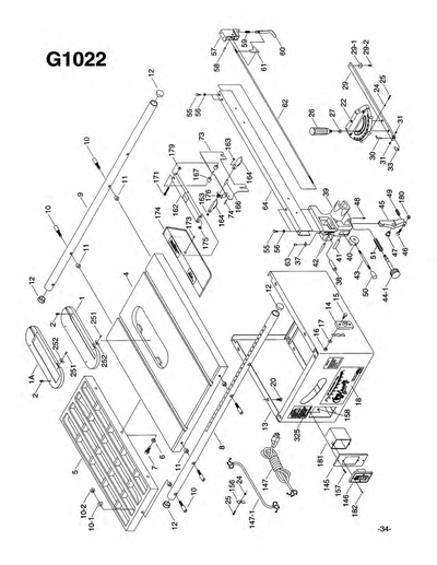Part Diagram for G1022