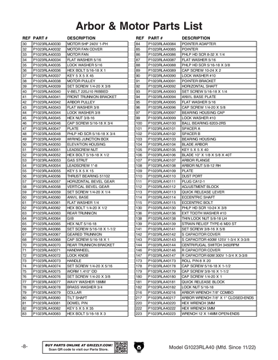 Part Diagram for G1023RLA40