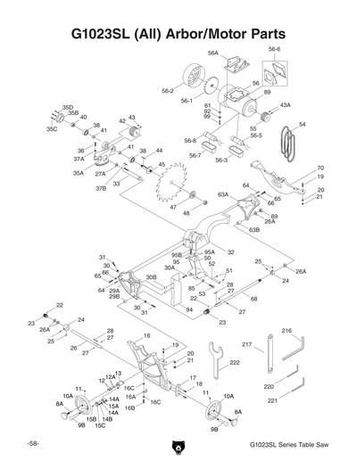Parts for G1023SLWX 10
