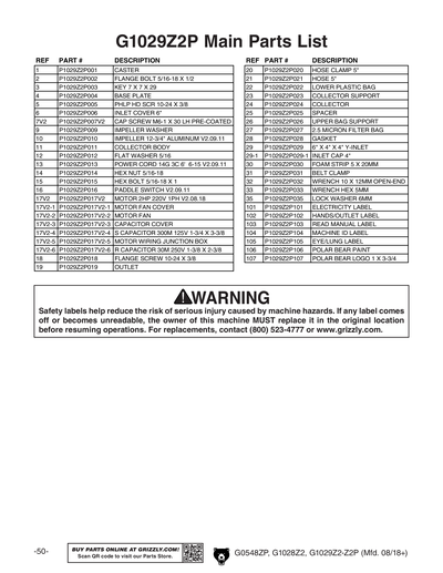 Part Diagram for G1029Z2