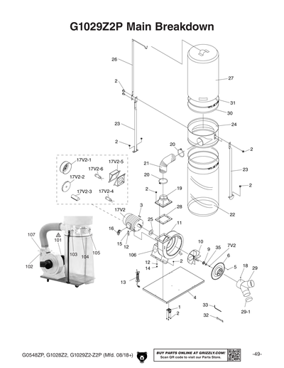 Part Diagram for G1029Z2P