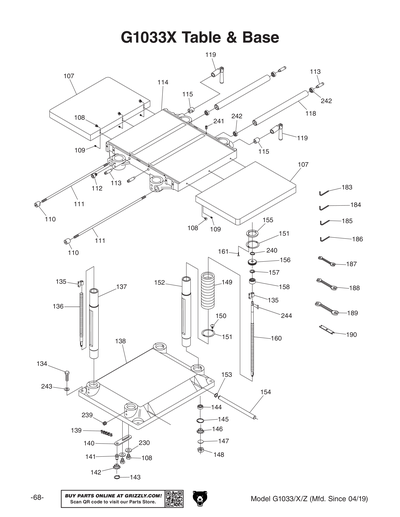 ほりページ Parts for G1033Z 20