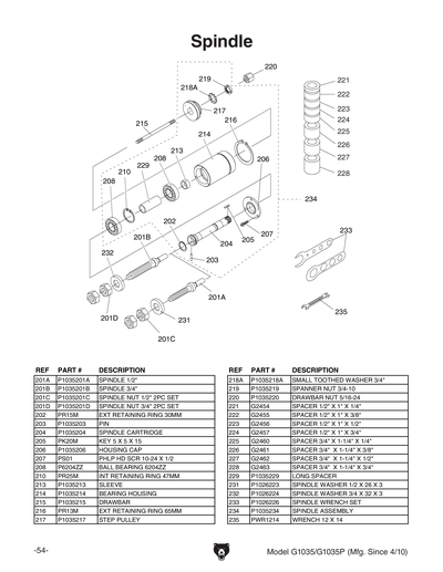 Part Diagram for G1035P