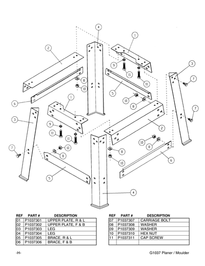Part Diagram for G1037