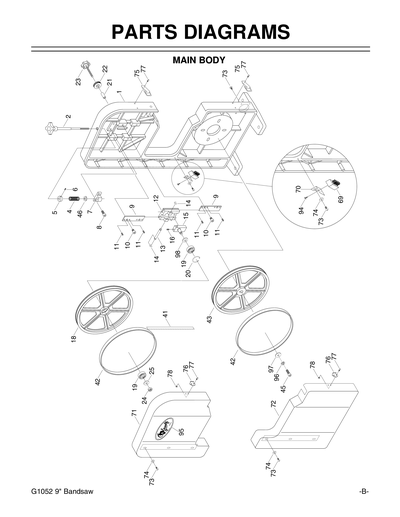 Parts for G1052 9