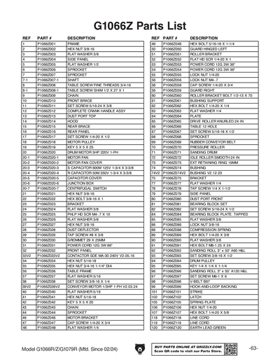 Part Diagram for G1066R