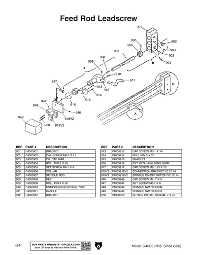 Part Diagram for G4003
