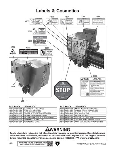 Part Diagram for G4003