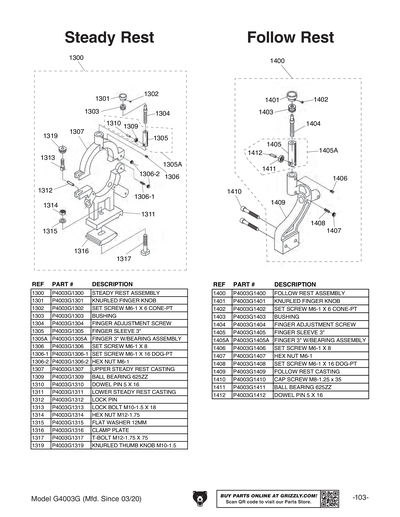 Part Diagram for G4003G