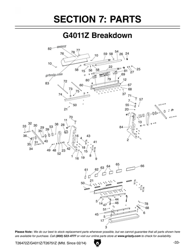 Part Diagram for G4011Z