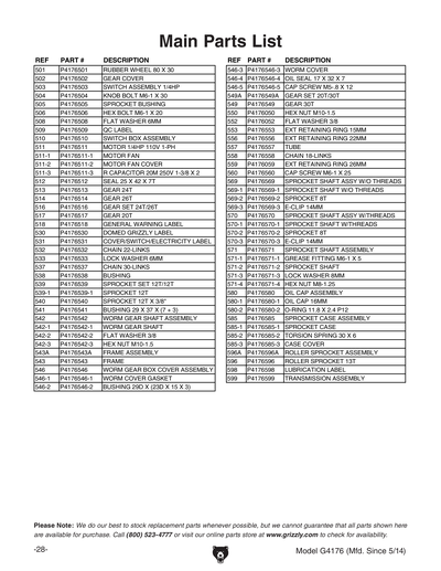 Part Diagram for G4176