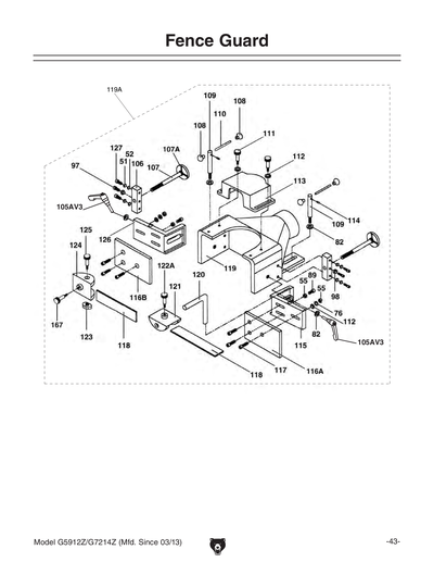 Parts for G7214Z 7-1/2 HP 3-Phase Spindle Shaper - Grizzly