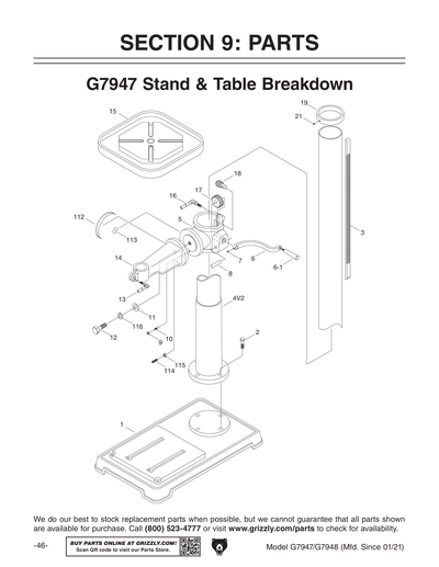 Part Diagram for G7948