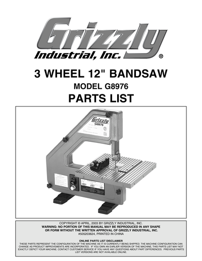Part Diagram for G8976
