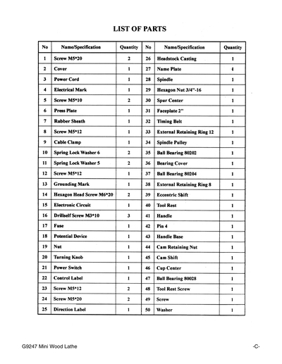 Part Diagram for G9247