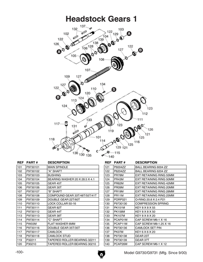 Part Diagram for G9730