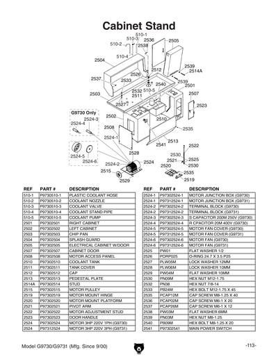 Part Diagram for G9731