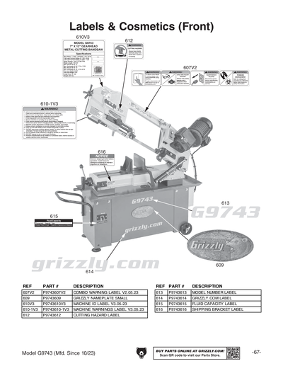 Parts for G9743 7