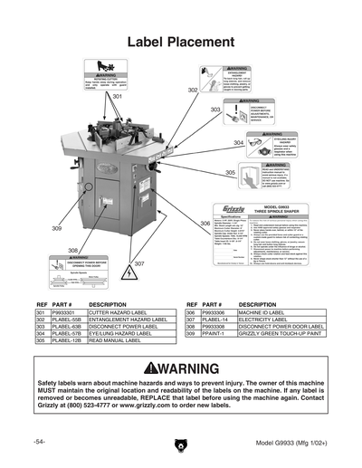 Part Diagram for G9933