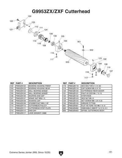 Part Diagram for G9953ZXF