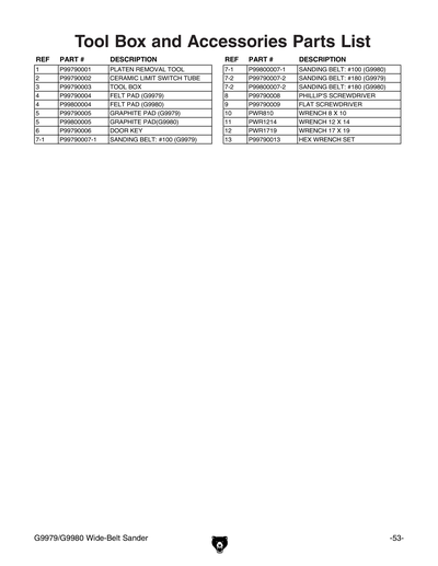 Part Diagram for G9980