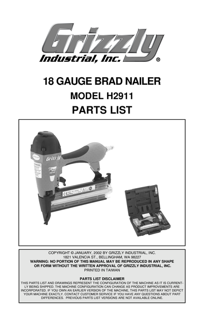 Part Diagram for H2911