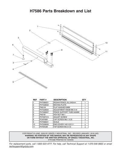 Part Diagram for H7586