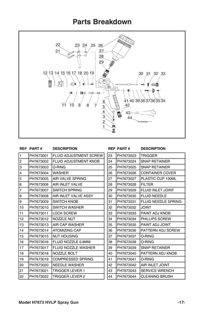 Part Diagram for H7673