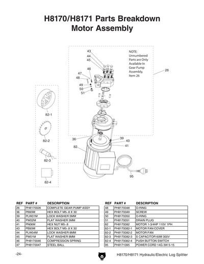 Part Diagram for H8170