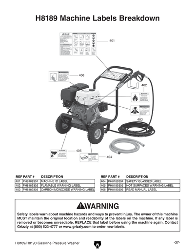 Part Diagram for H8190