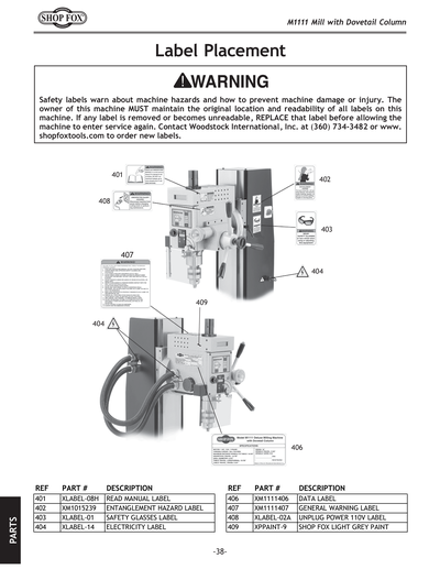 Part Diagram for M1111