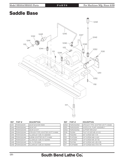 Part Diagram for SB1015F