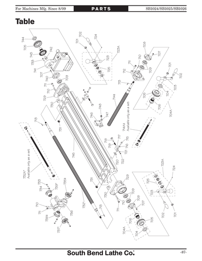 Part Diagram for SB1025F