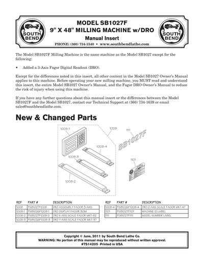 Part Diagram for SB1027F