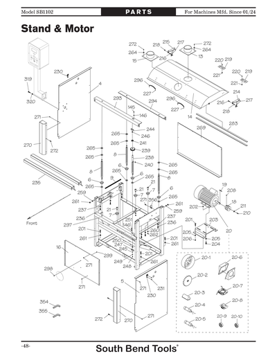 Part Diagram for SB1102