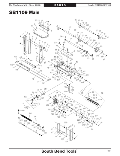 Part Diagram for SB1109
