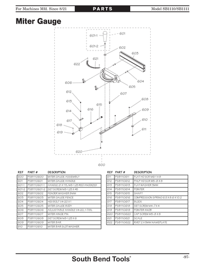 Part Diagram for SB1110