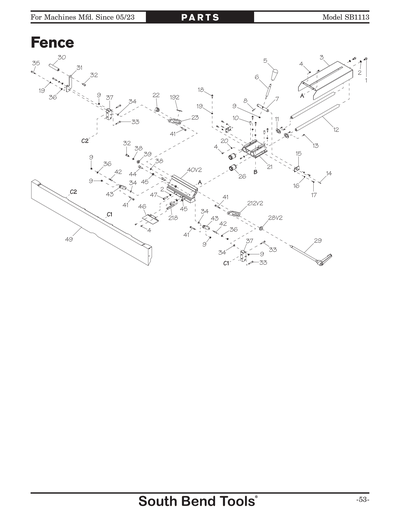 Part Diagram for SB1113