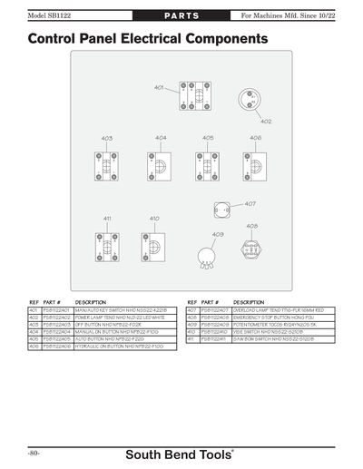 Part Diagram for SB1122