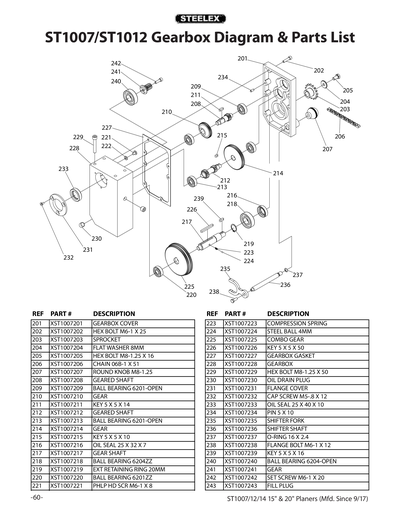 Part Diagram for ST1012