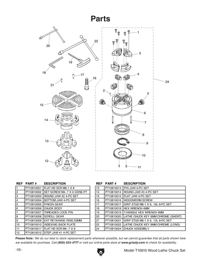 Part Diagram for T10810