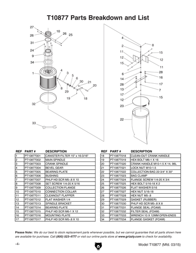 Part Diagram for T10877