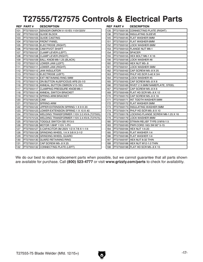 Part Diagram for T27555